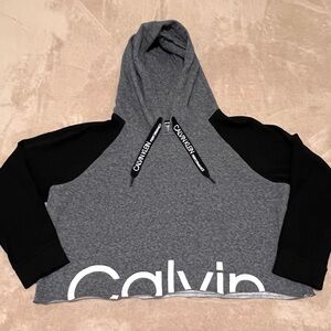 Calvin Klein Performance Cropped Hoodie Sz XL